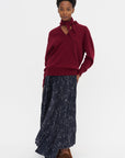 Shawl Sweater, Burgundy