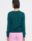 Billie V-Neck Sweater, Teal