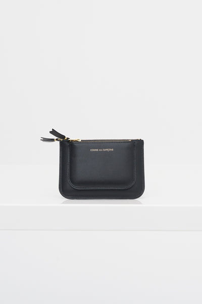 小物 Comme des Garcons Compact Wallet Black CDG Zip-Around Very Black Wallet | Tortoise General Store