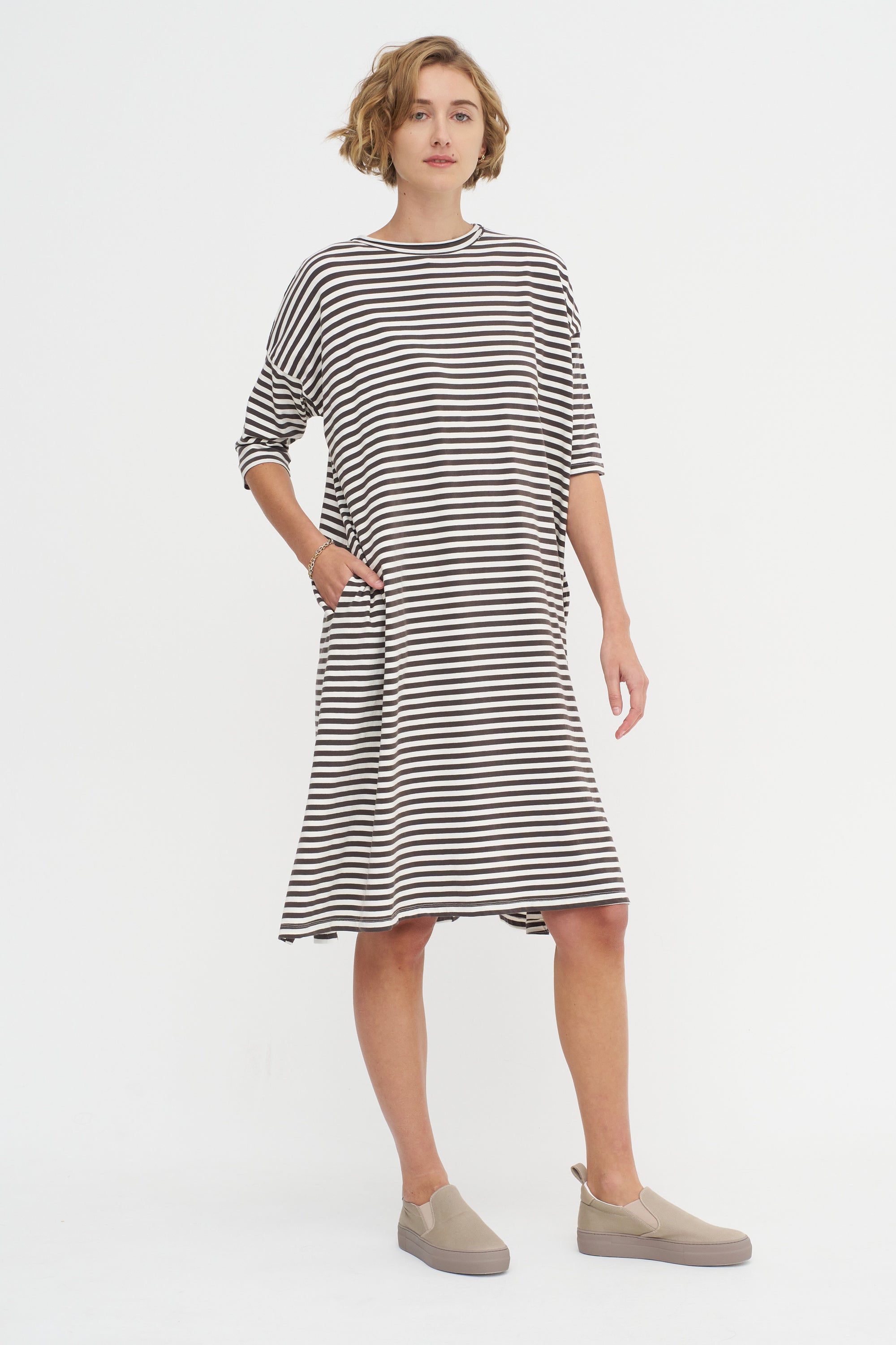 Abito Rame - Striped Jersey, Avorio
