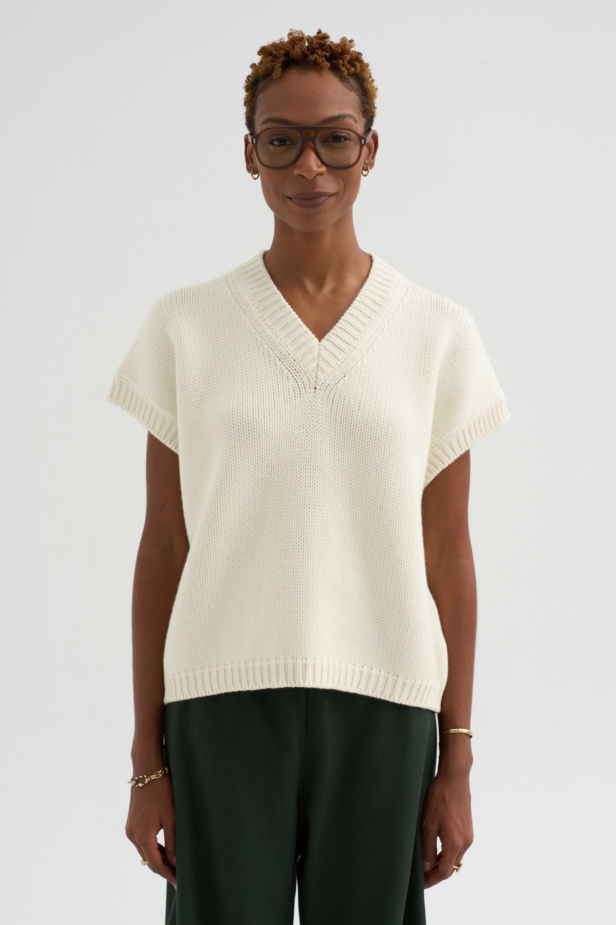 Gilet Finferlo - Knitwear, White