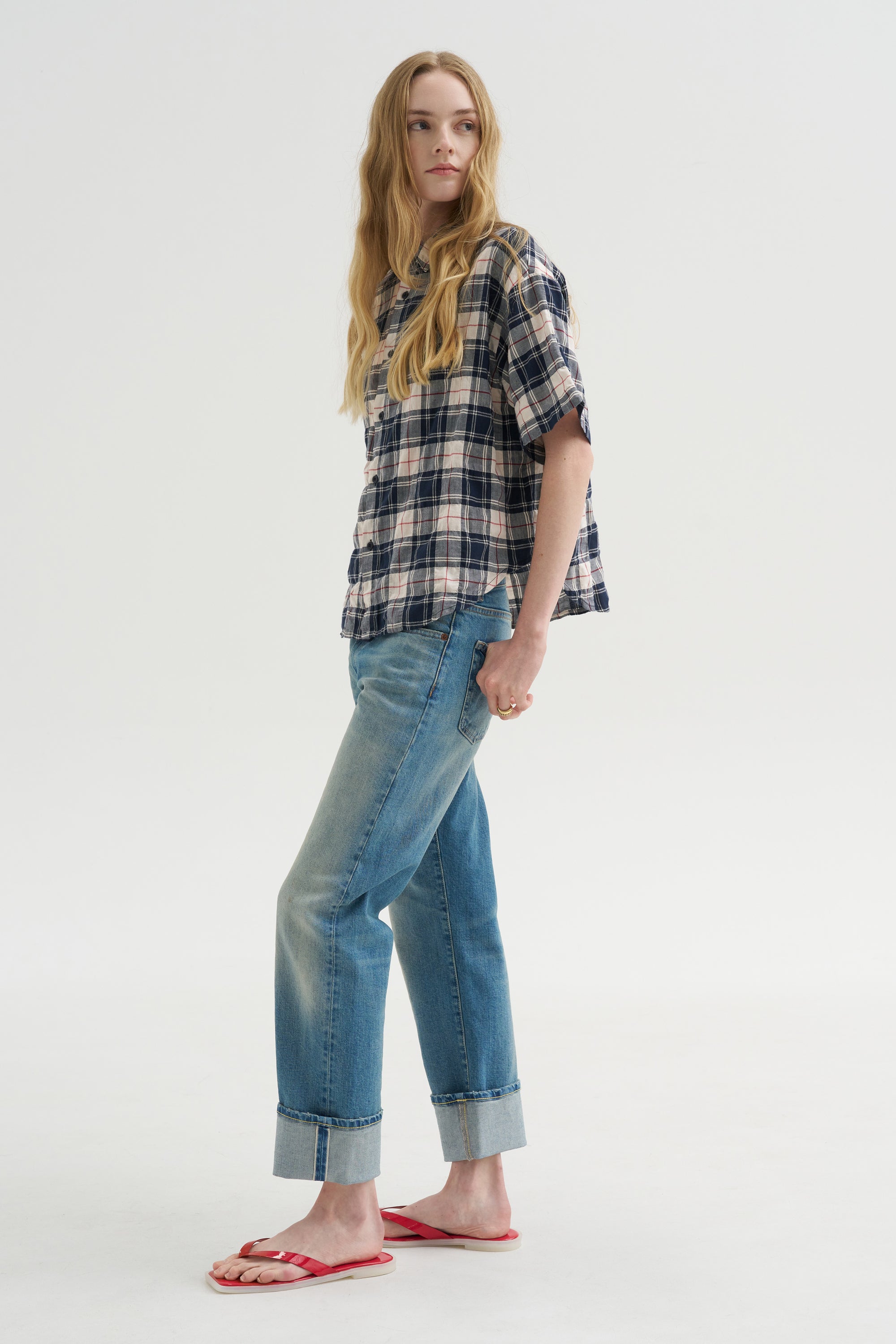 Camicia Ibiza - Checks, Panna