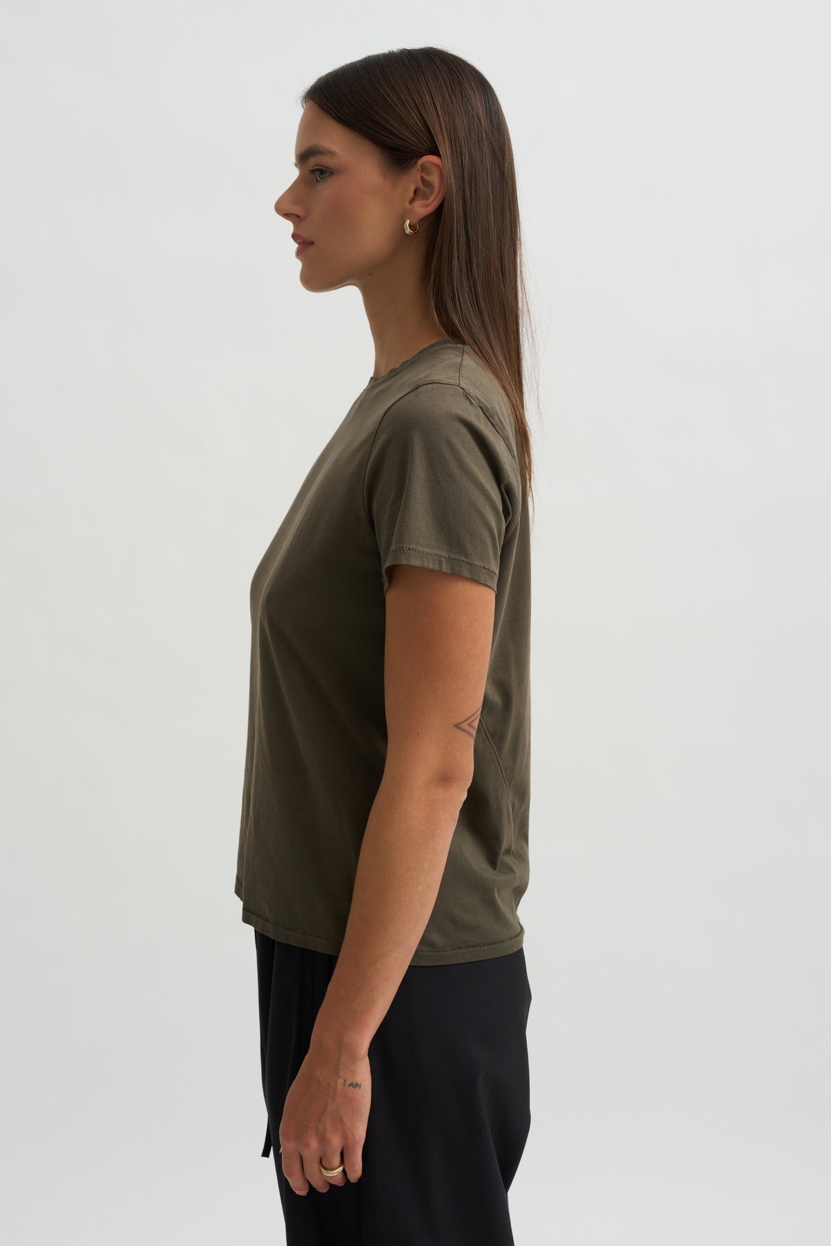 Bias Baby Tee, Sumi Wash