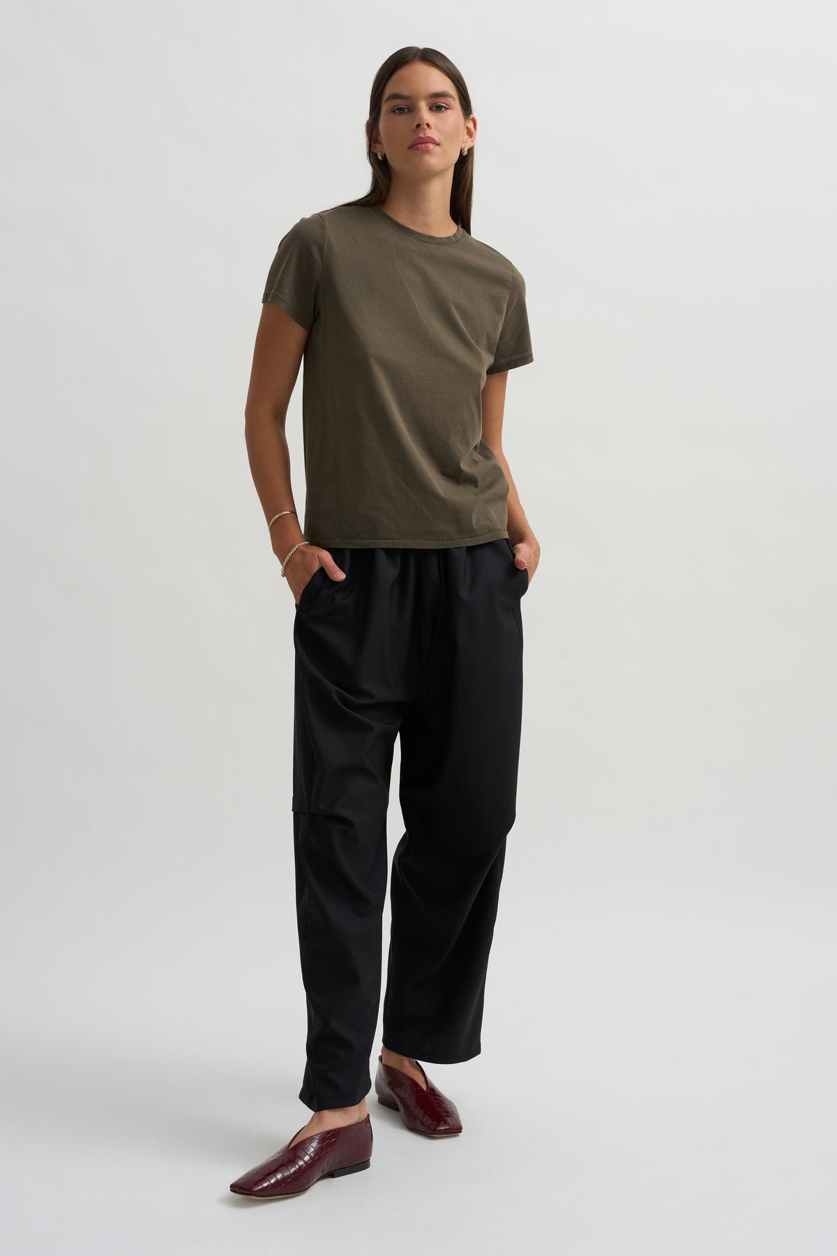 Bias Baby Tee, Sumi Wash