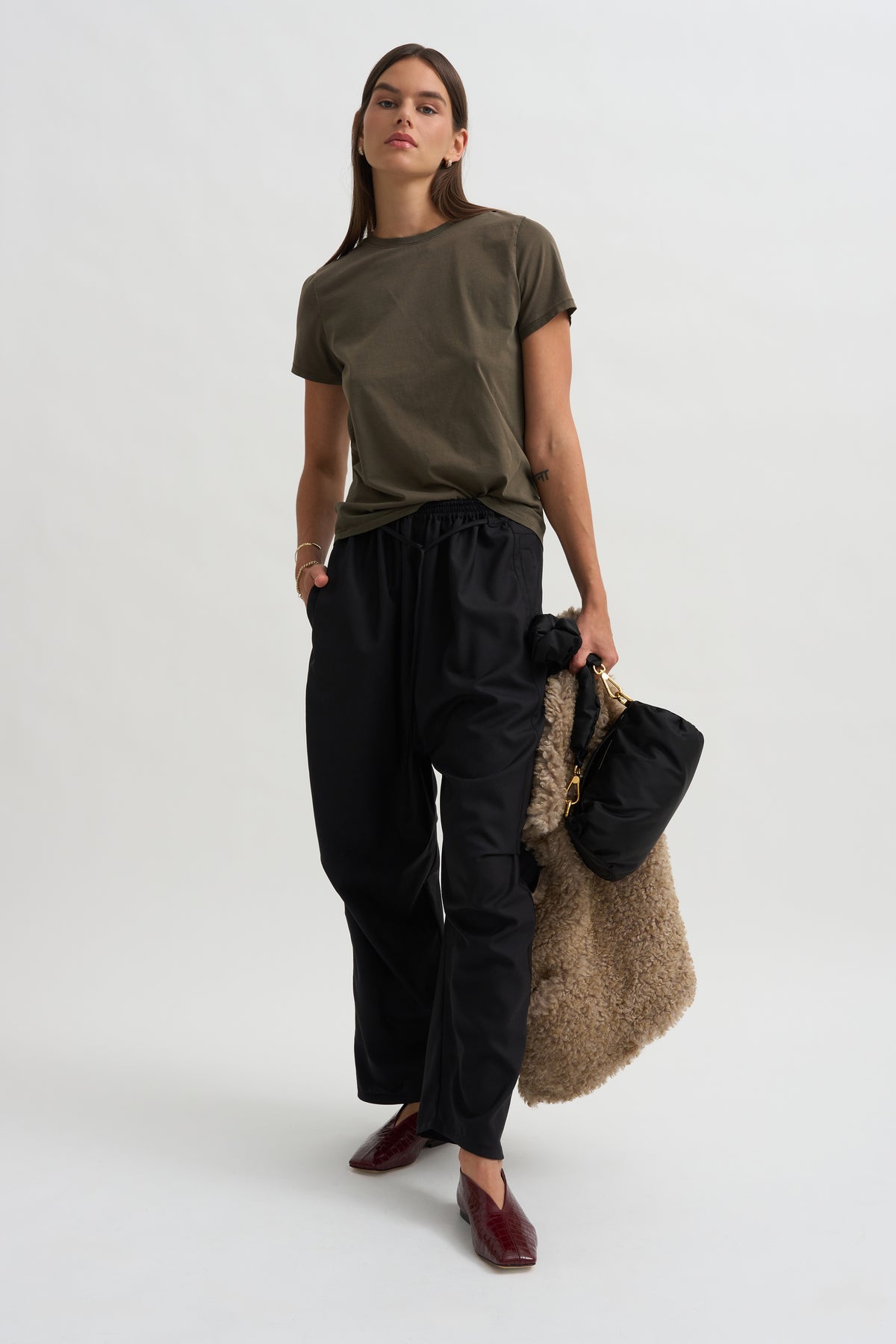 Bias Baby Tee, Sumi Wash