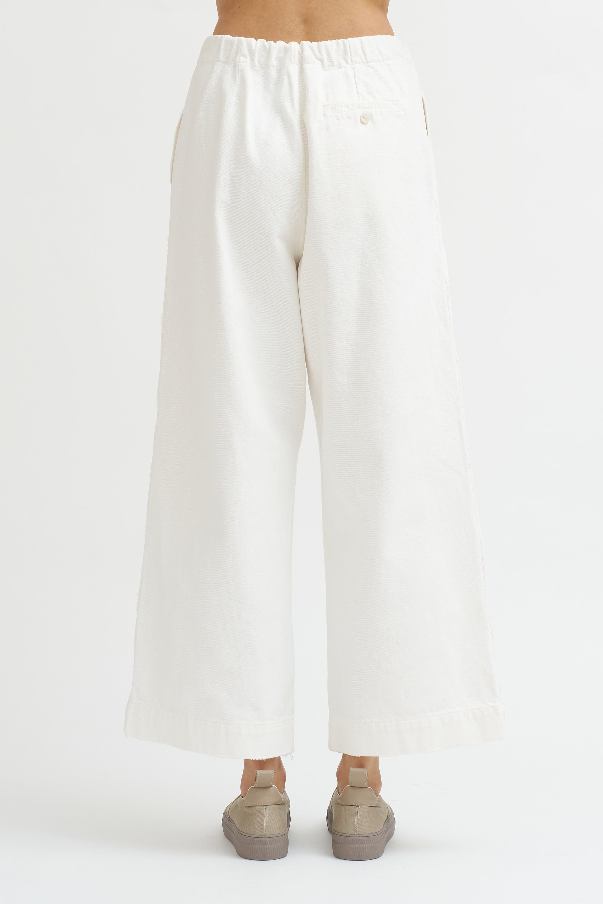 Washed Trouser, White