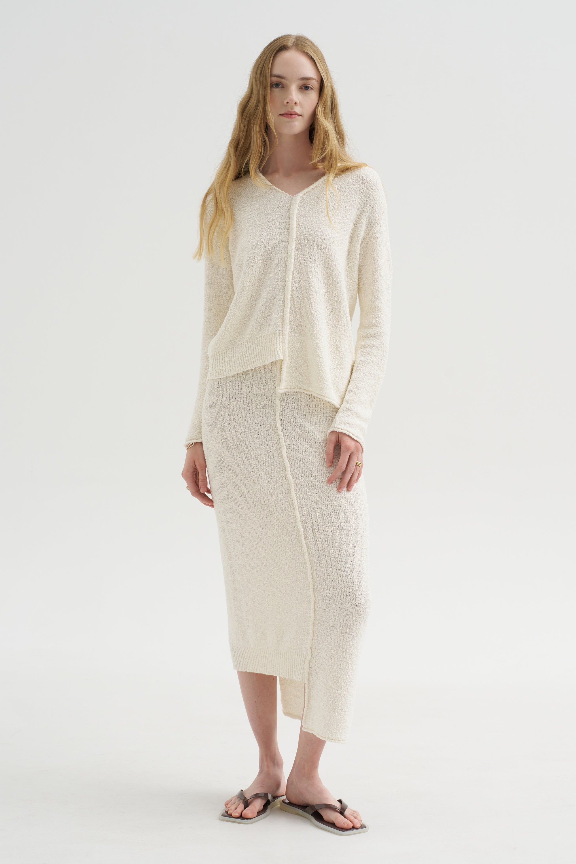 Boucle Skirt, White