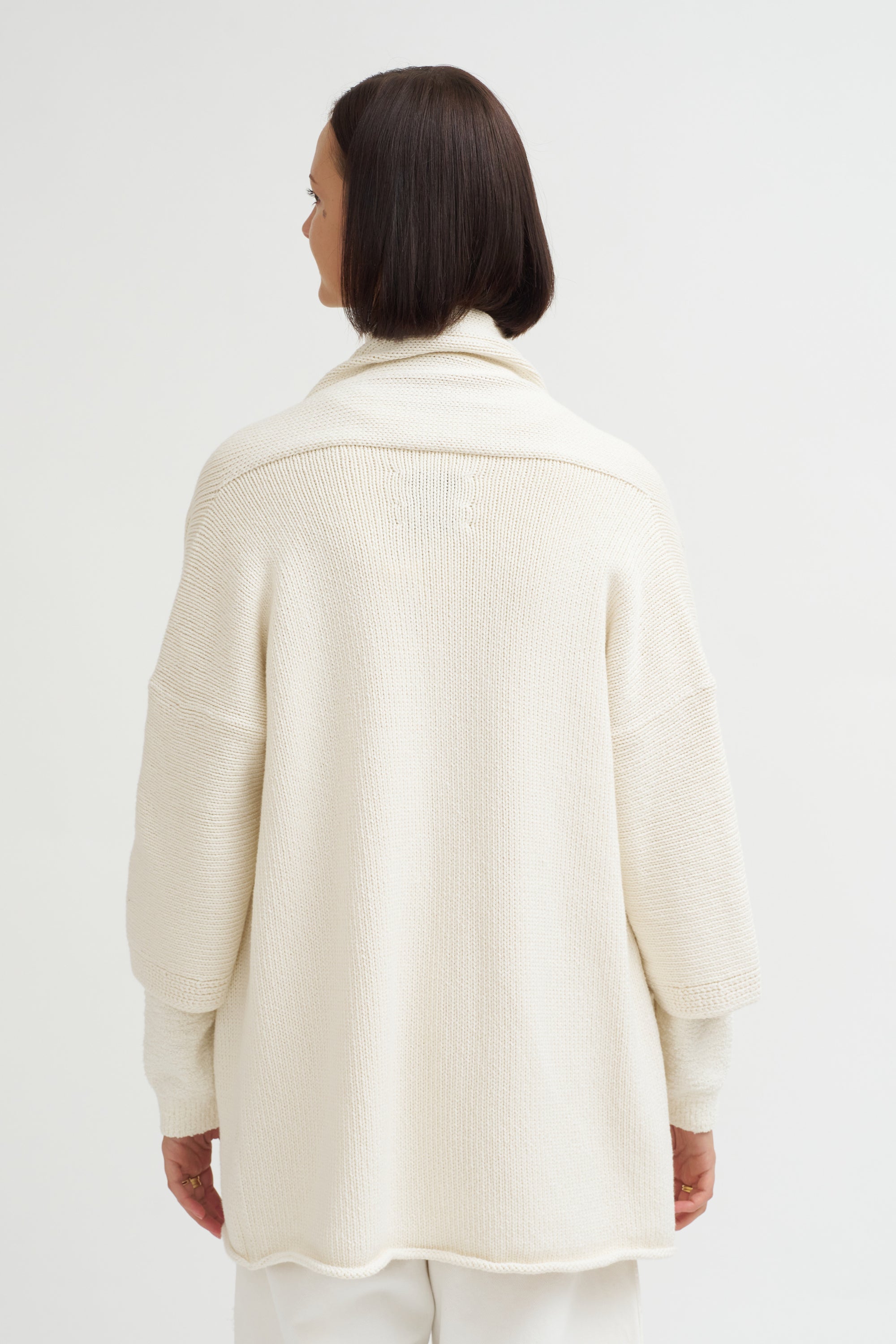 Shawl Cardigan, Bone