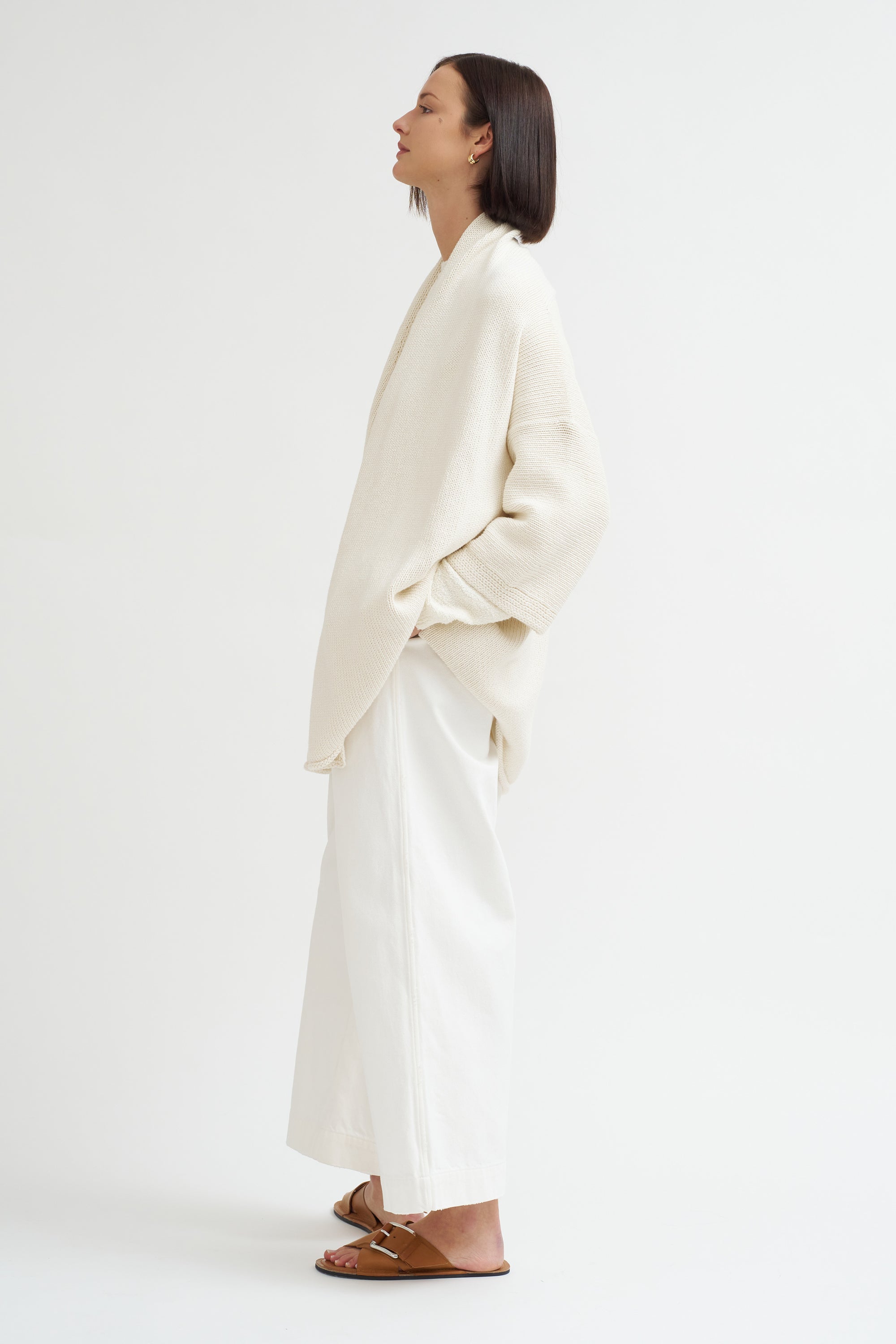 Shawl Cardigan, Bone