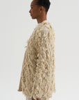 Tufted Cardigan, Flax