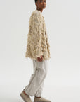 Tufted Cardigan, Flax