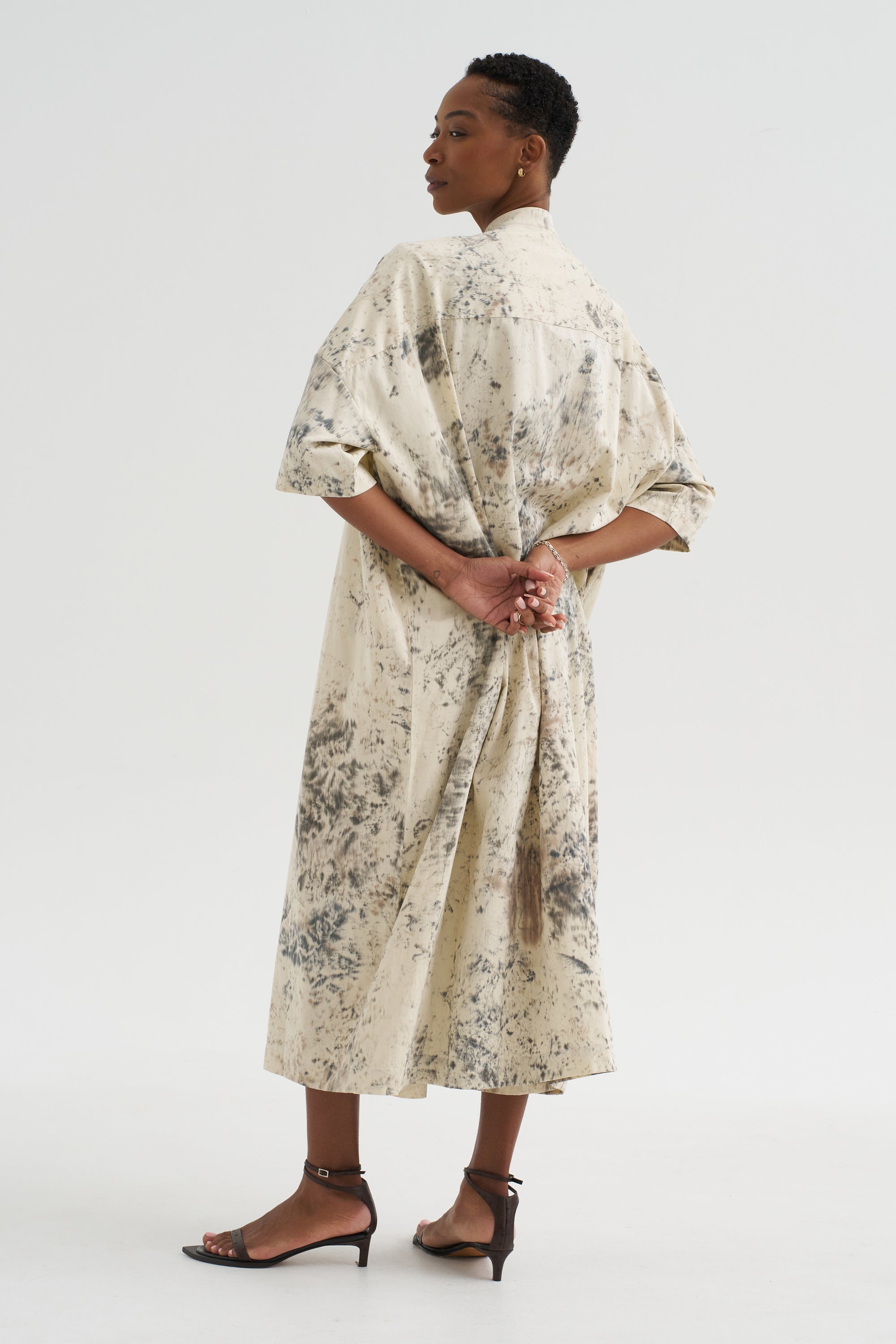 Handpaint Shirt Dress, Natural