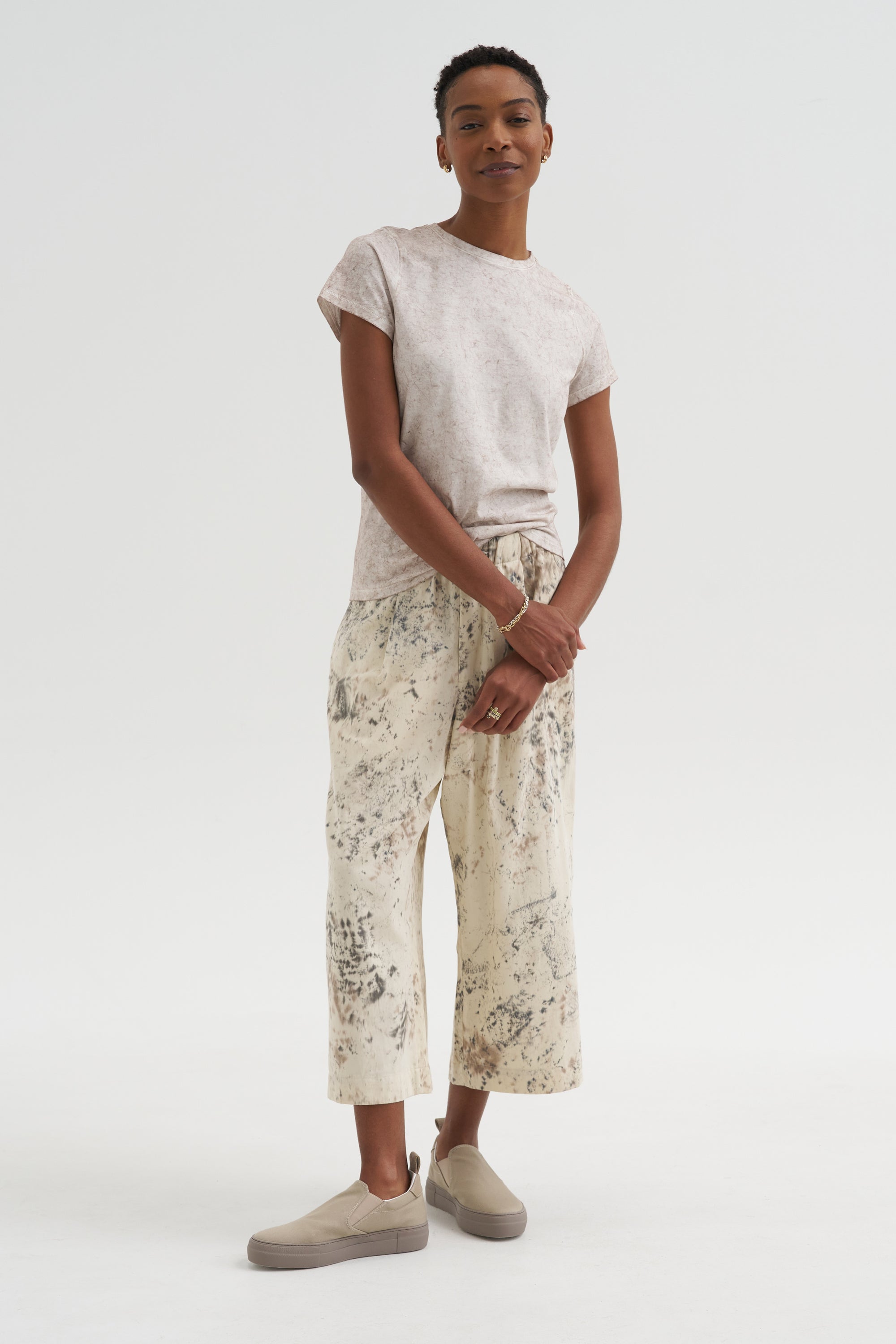 Bias Baby Tee, Bark Crackle