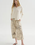 Boucle V Neck, White