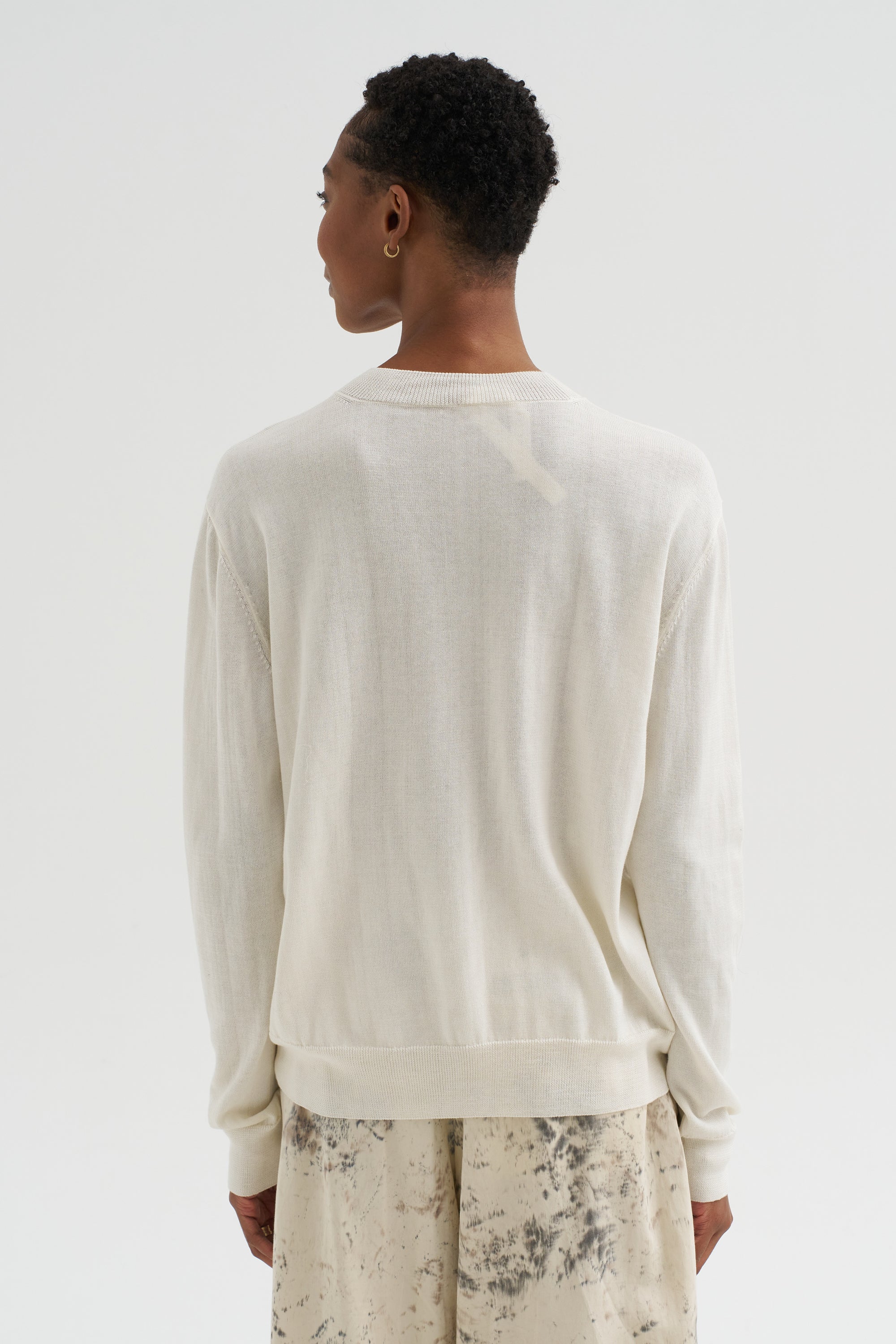 Veil Crewneck, Bone
