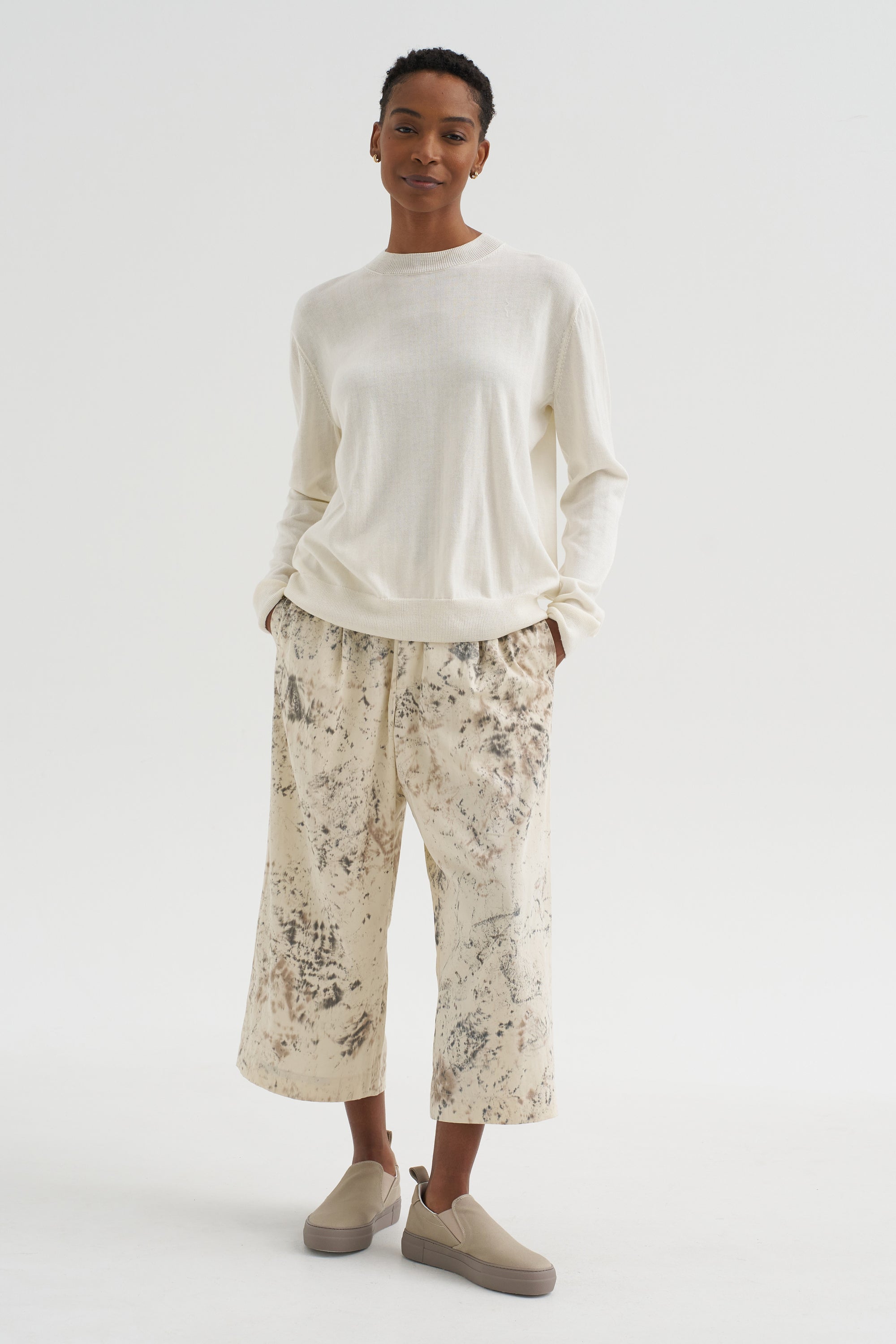 Veil Crewneck, Bone