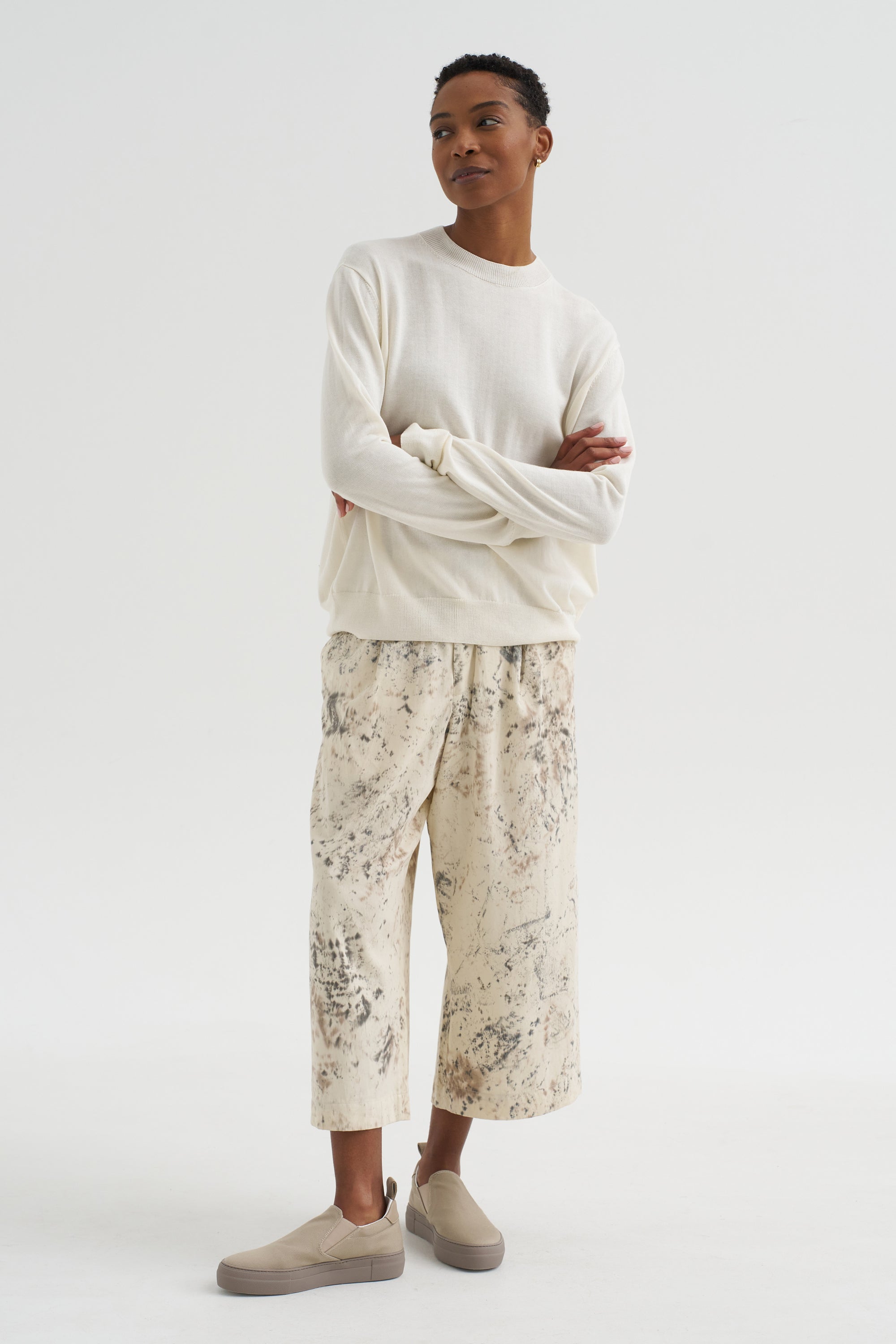 Veil Crewneck, Bone