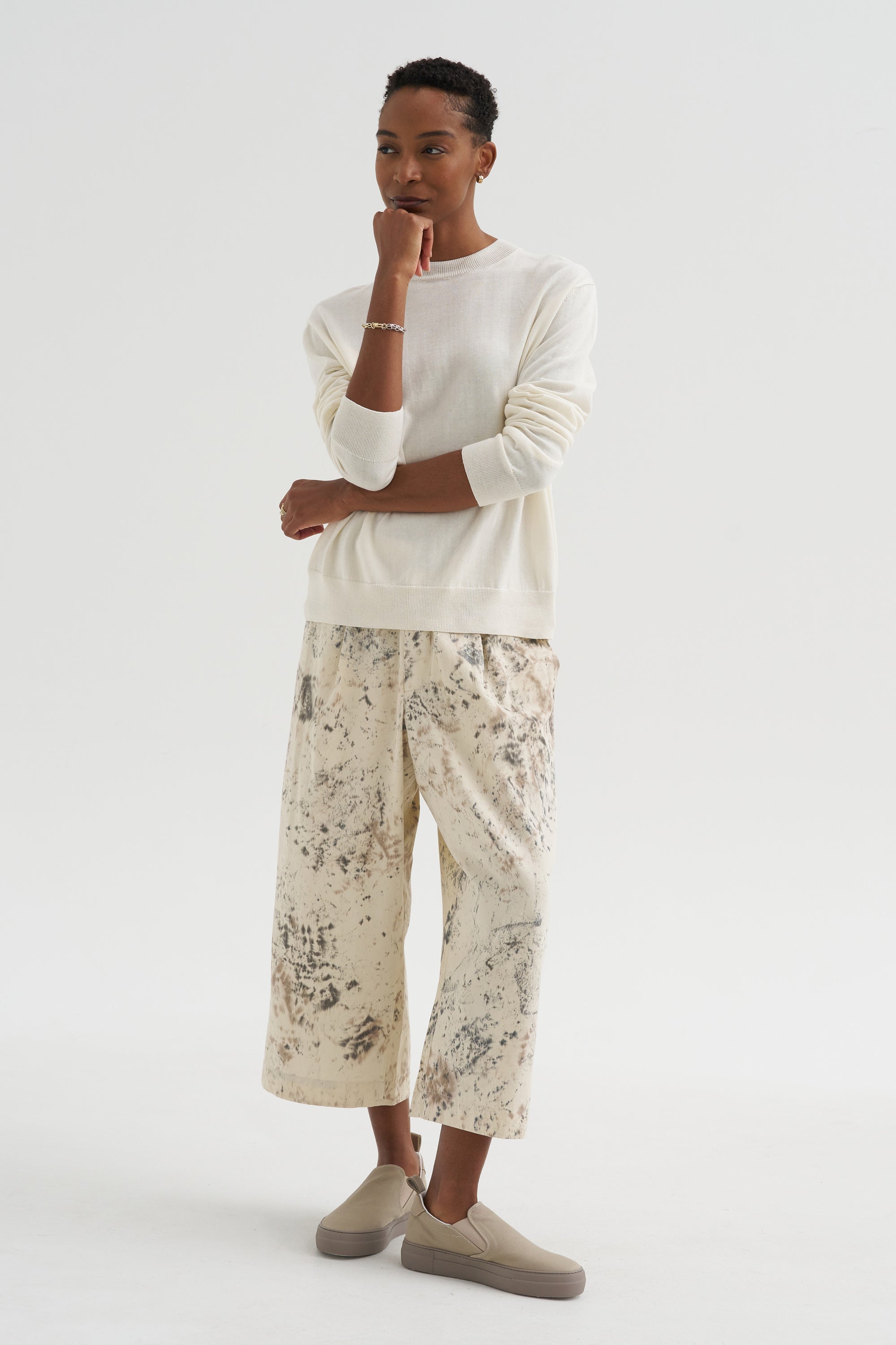 Veil Crewneck, Bone