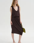 Double Layer Drape Dress, Fig