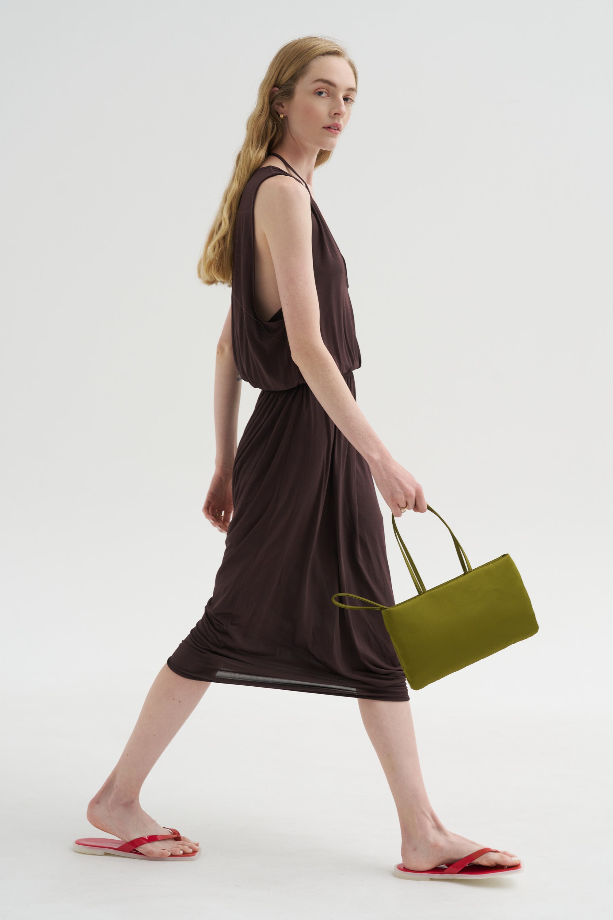 Double Layer Drape Dress, Fig