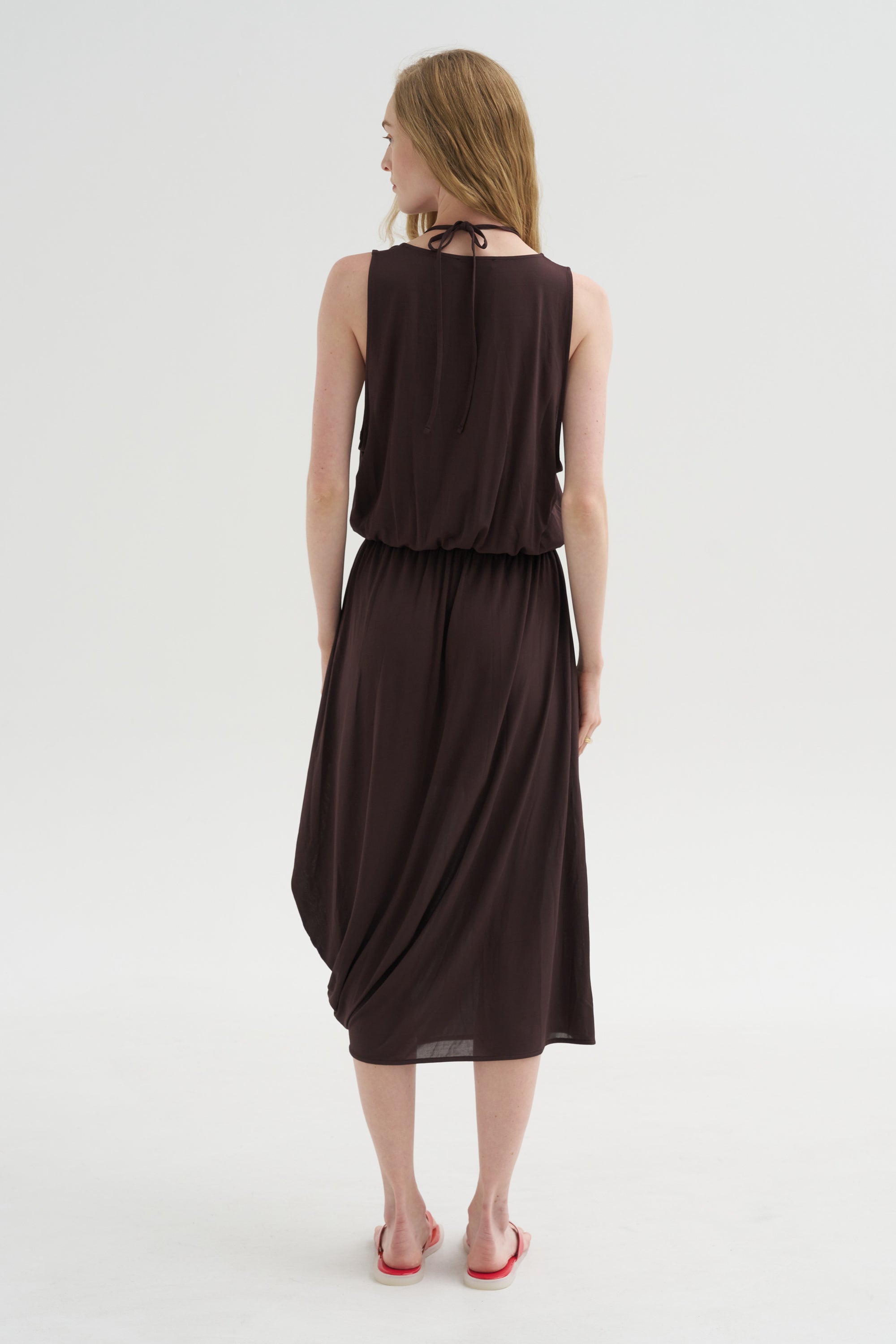 Double Layer Drape Dress, Fig