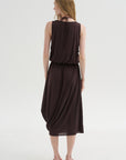 Double Layer Drape Dress, Fig
