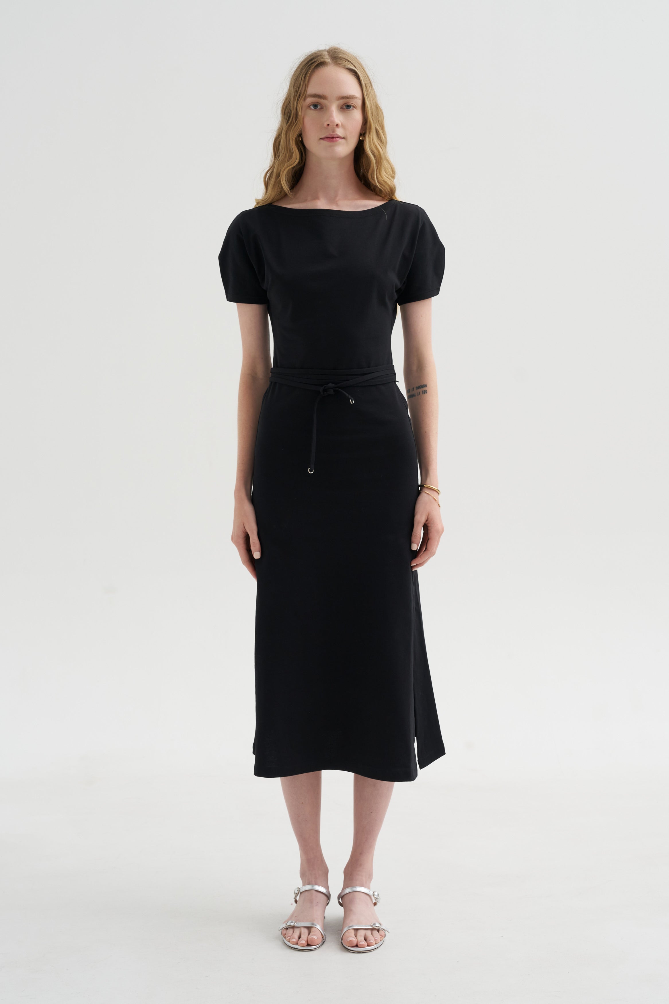 Belted Dress, Black – Kick Pleat