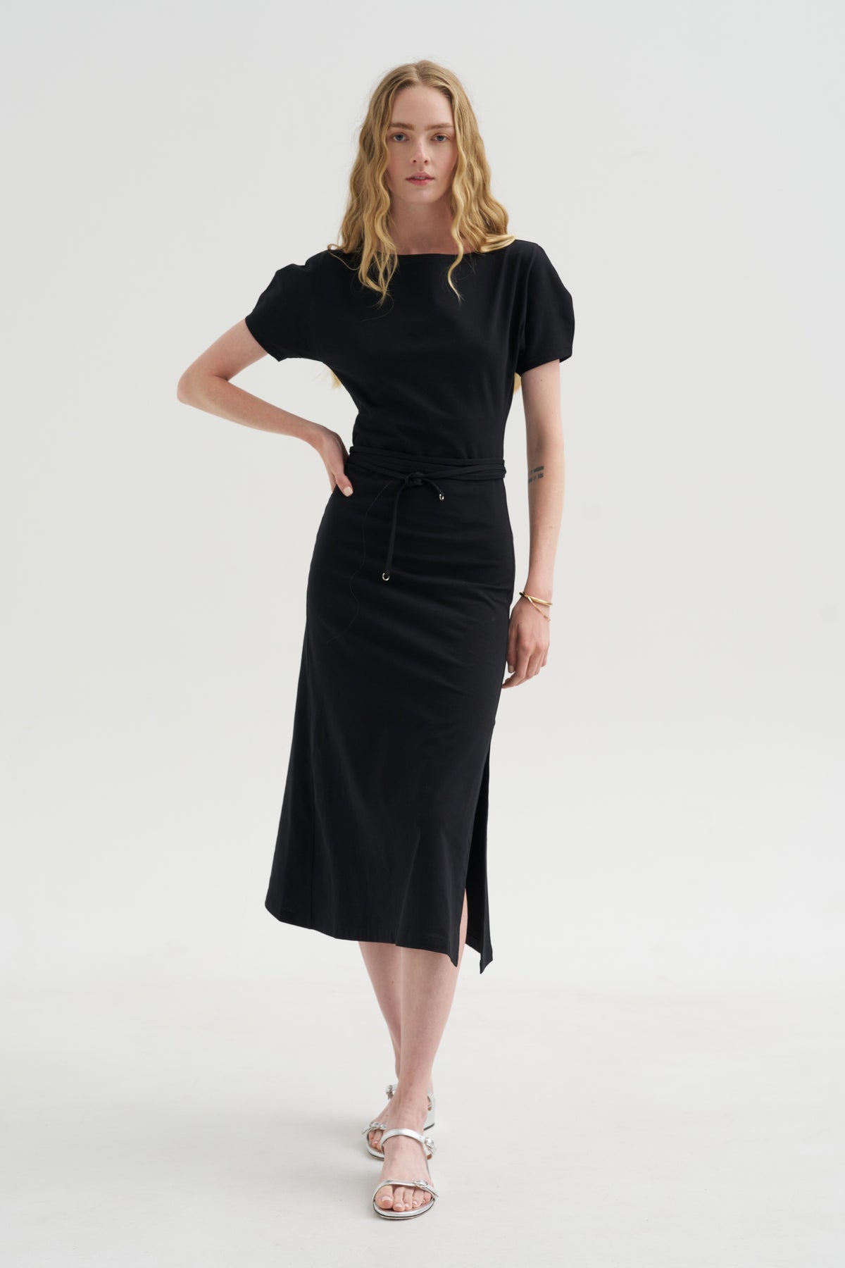 Belted Dress, Black