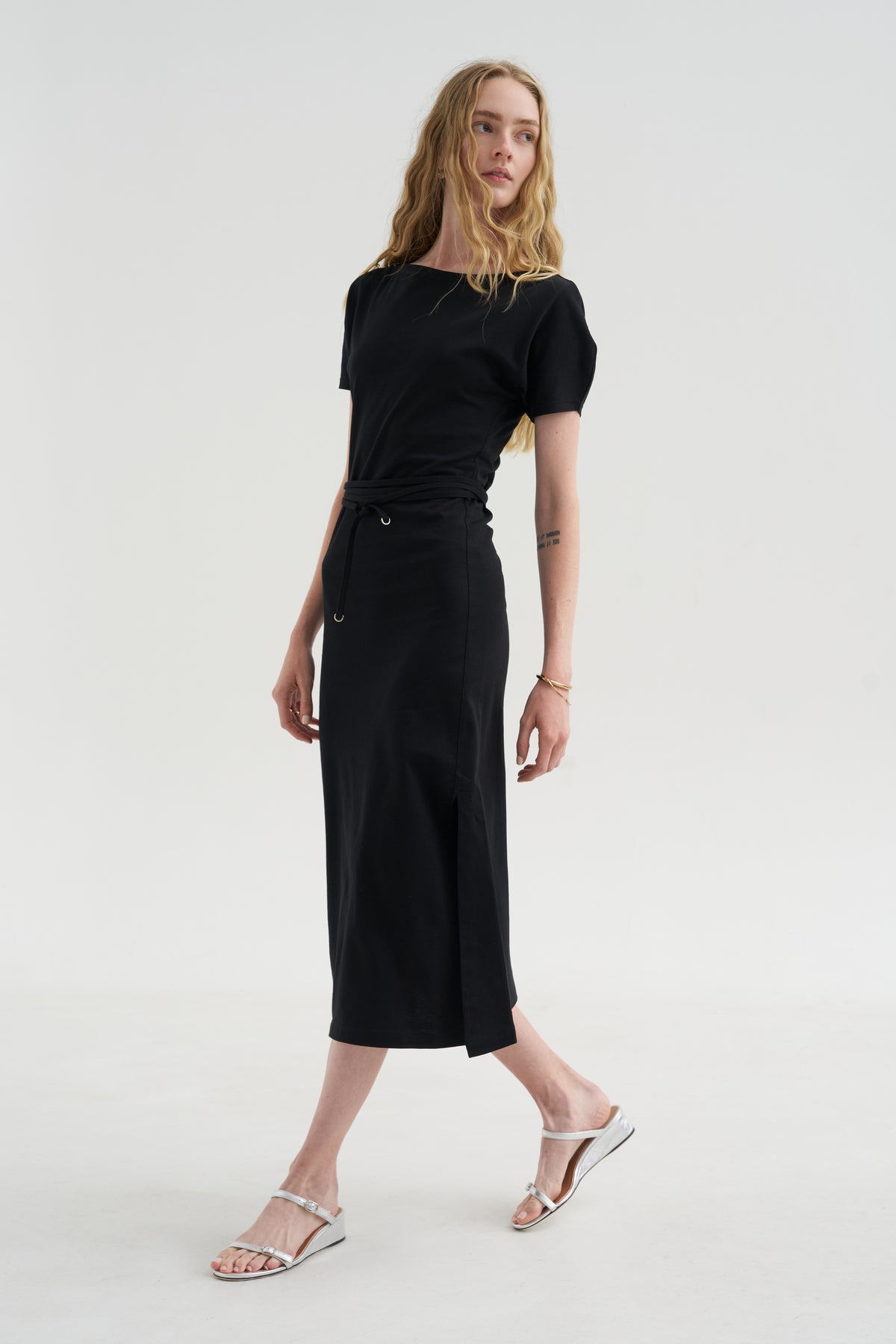 Belted Dress, Black
