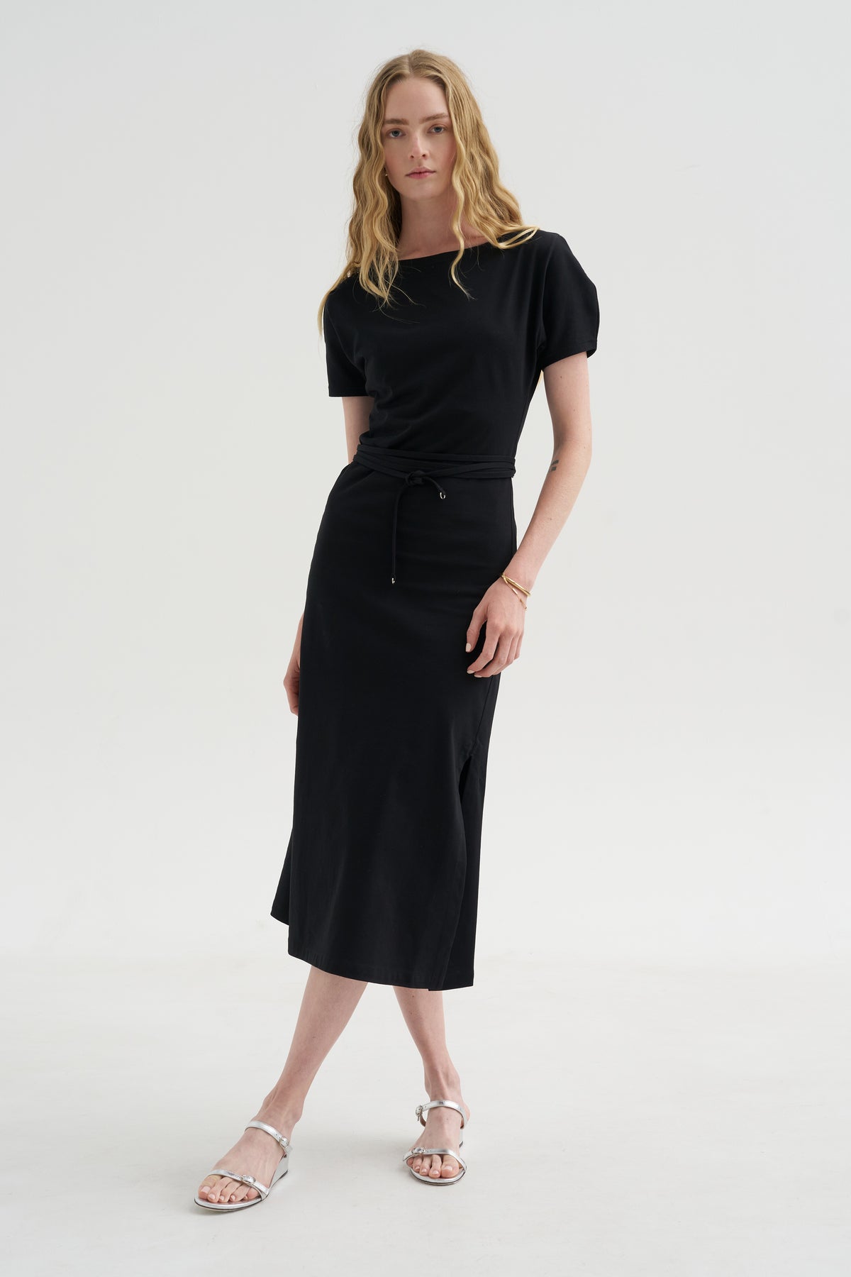 Belted Dress, Black