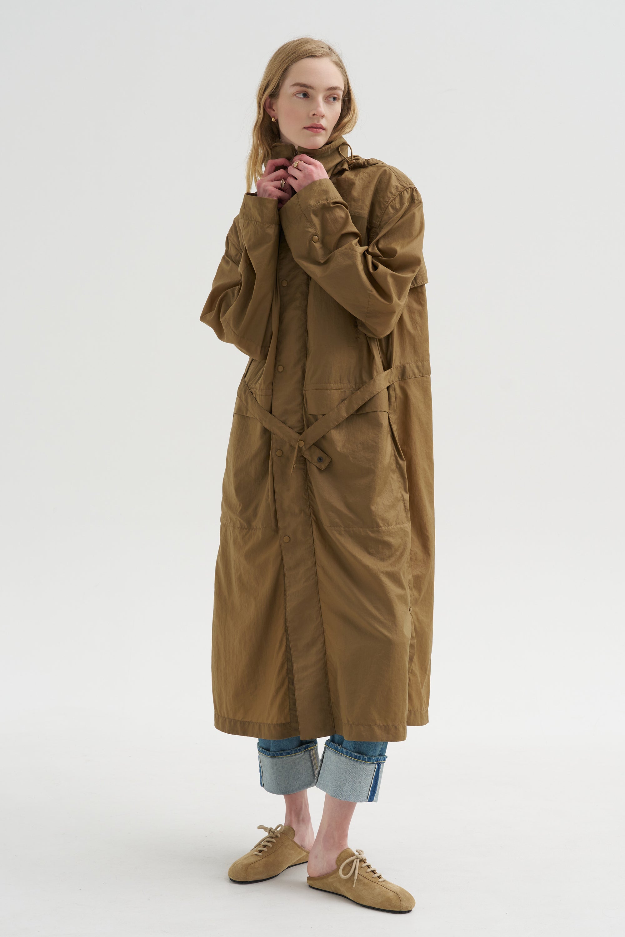 Hooded Raincoat, Cardamom