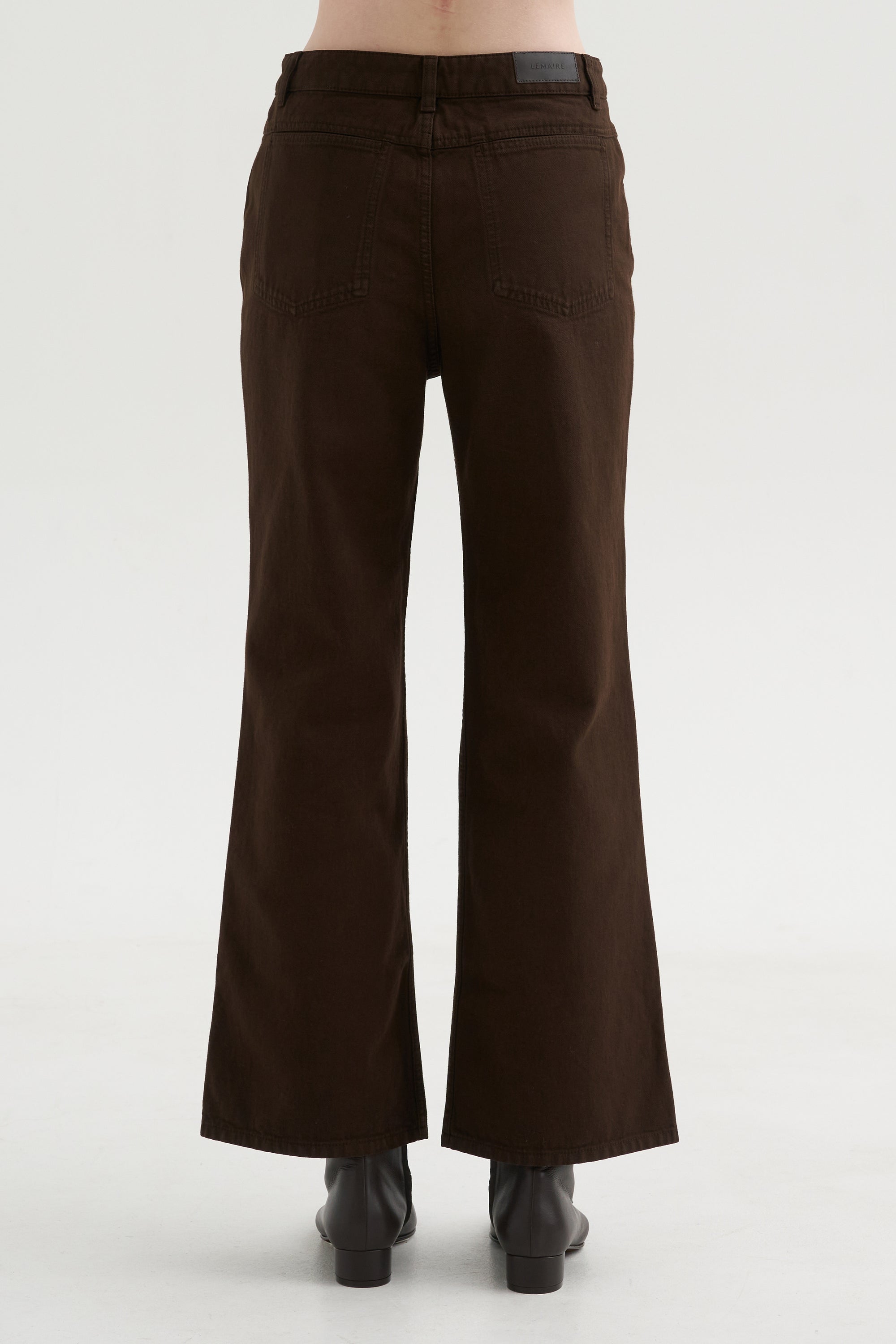Flared Five-Pocket Pants, Ristretto