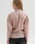 Straight Collar Twisted Shirt, Orchid