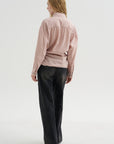 Straight Collar Twisted Shirt, Orchid
