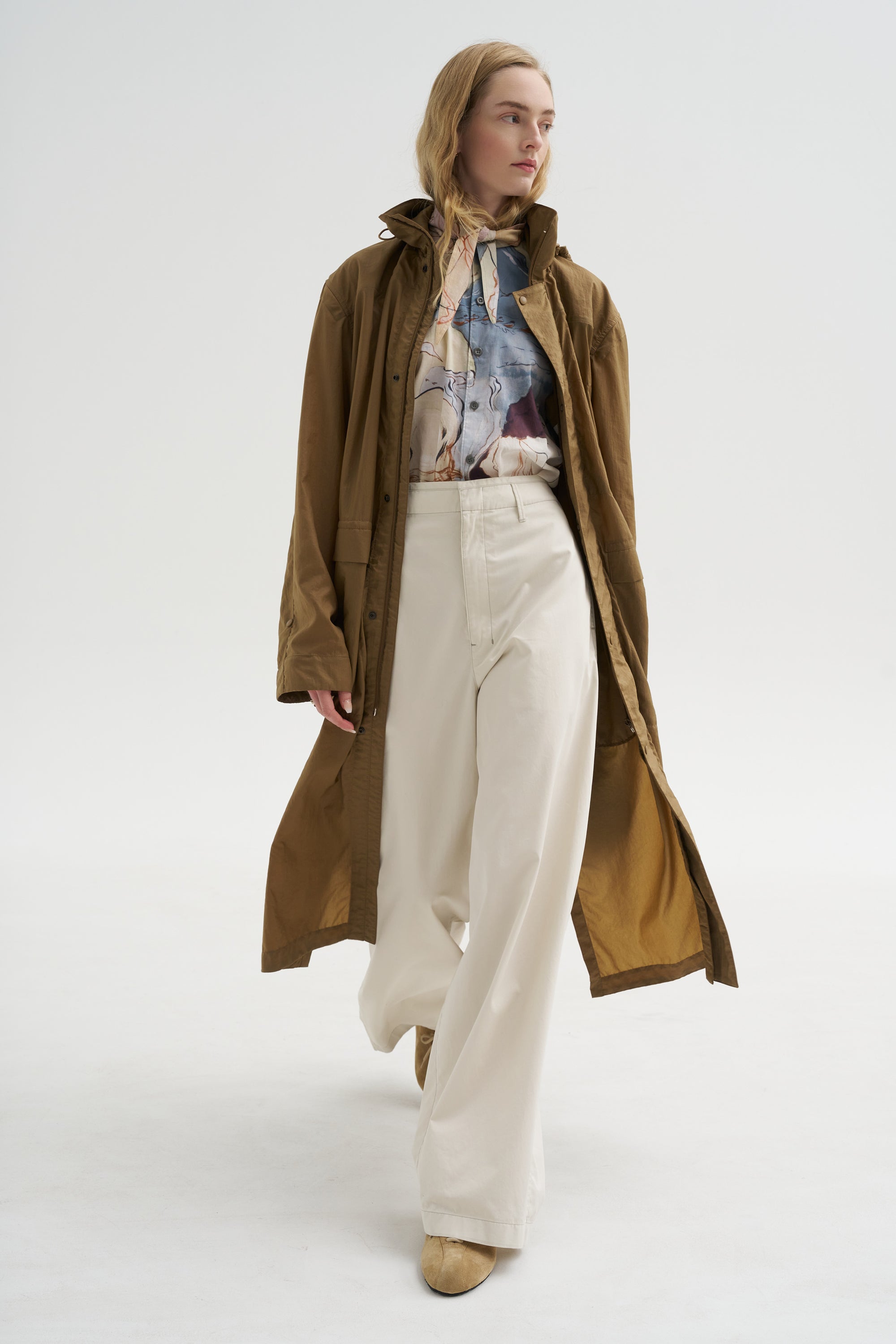 Short Sleeve Shirt With Foulard, Multicolor