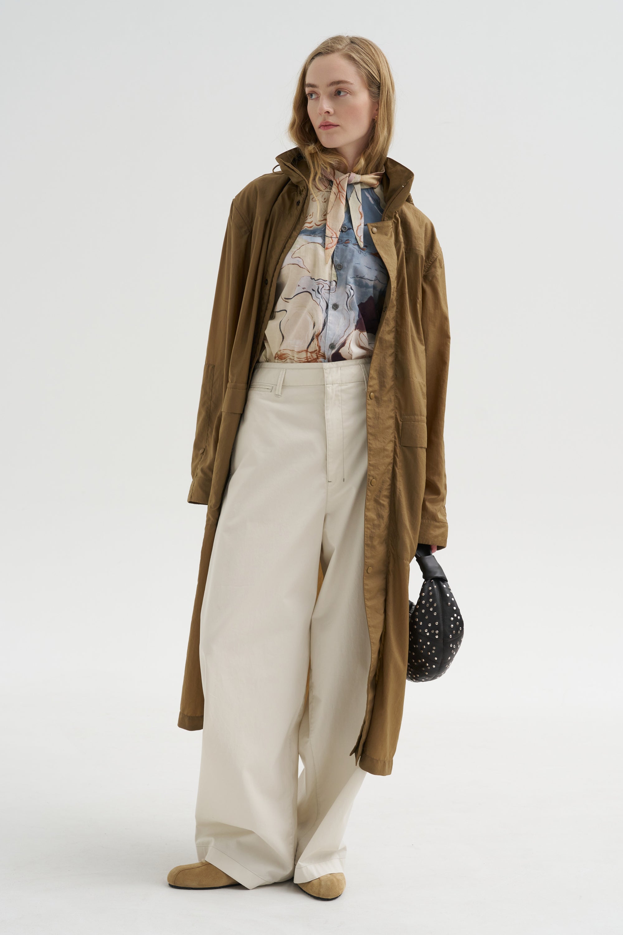 Short Sleeve Shirt With Foulard, Multicolor