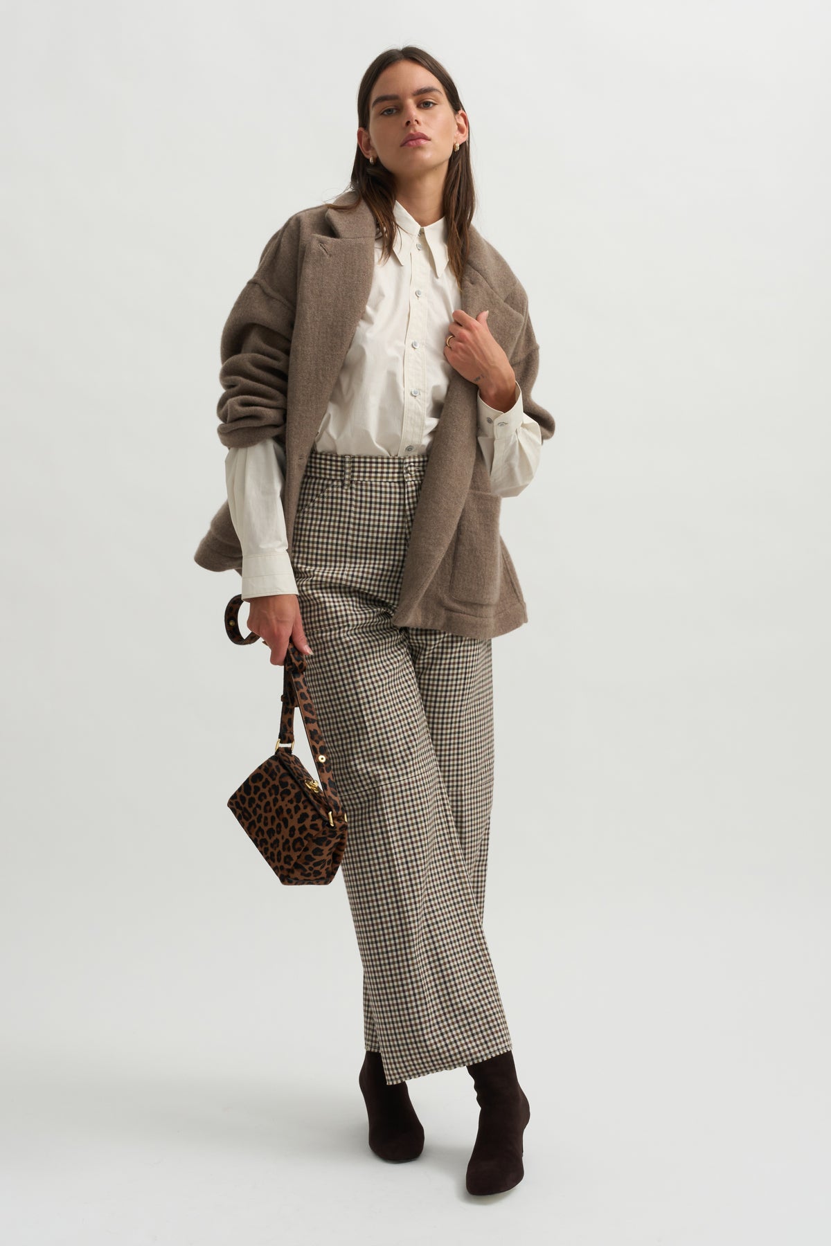 Pointed Collar Shirt, Light Cream