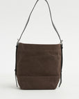 Small Belted Tote, Dark Chocolate