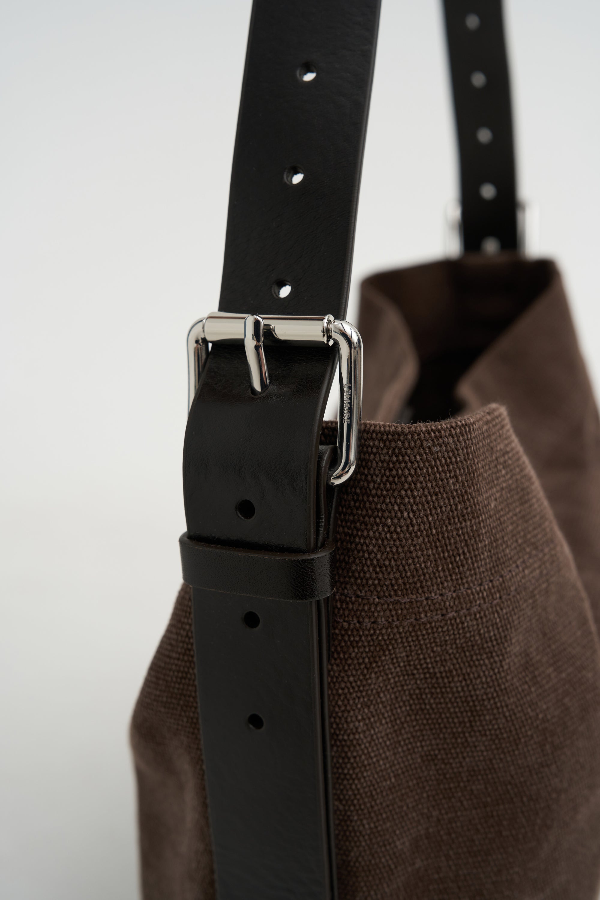 Small Belted Tote, Dark Chocolate