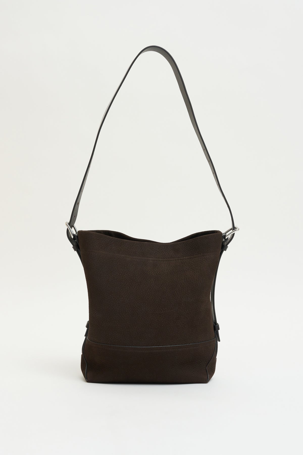 Small Belted Tote, Ebony Brown