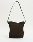 Small Belted Tote, Ebony Brown