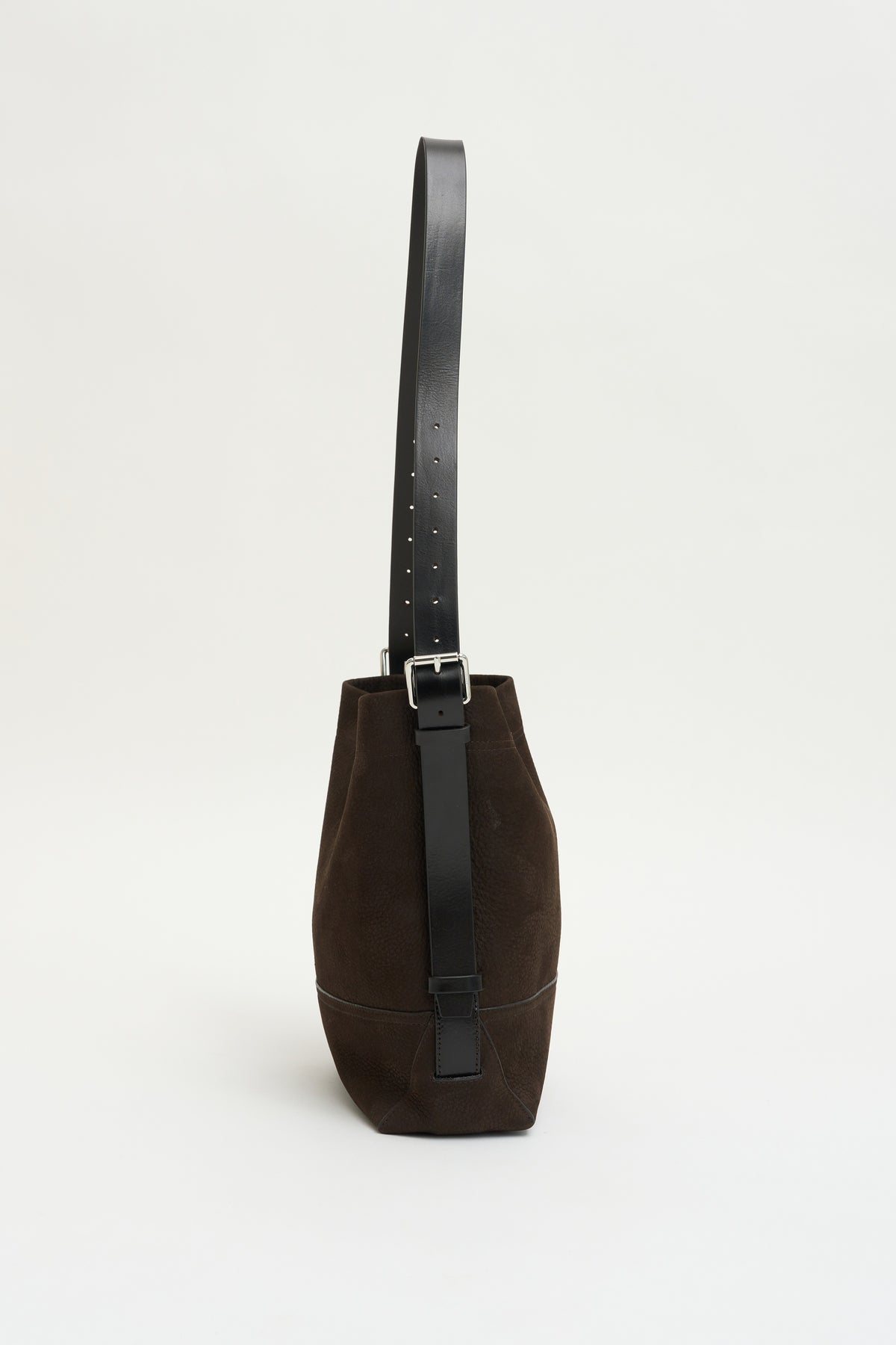 Small Belted Tote, Ebony Brown