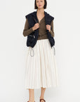 V-Neck Buttoned Cardigan, Mushroom