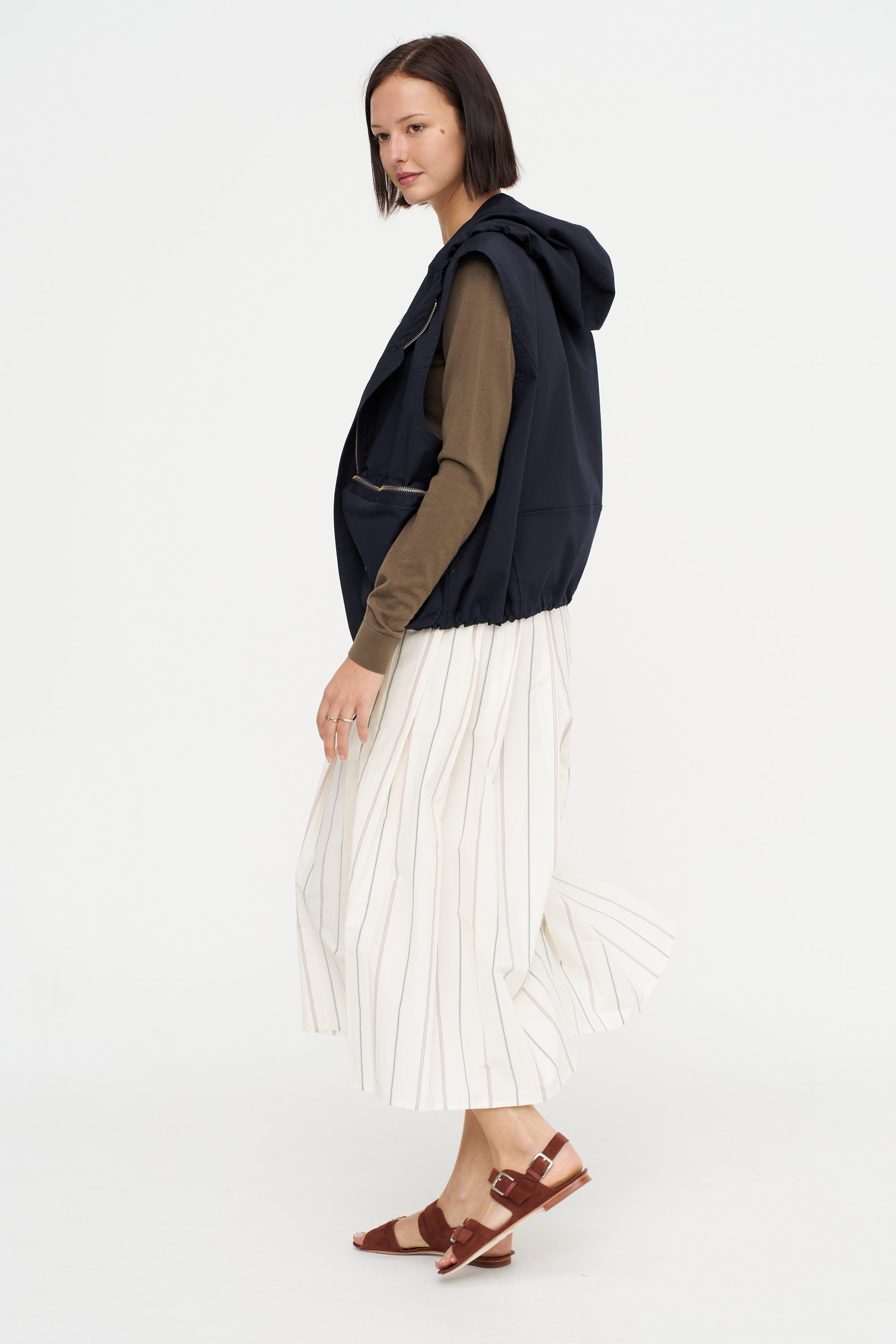 V-Neck Buttoned Cardigan, Mushroom