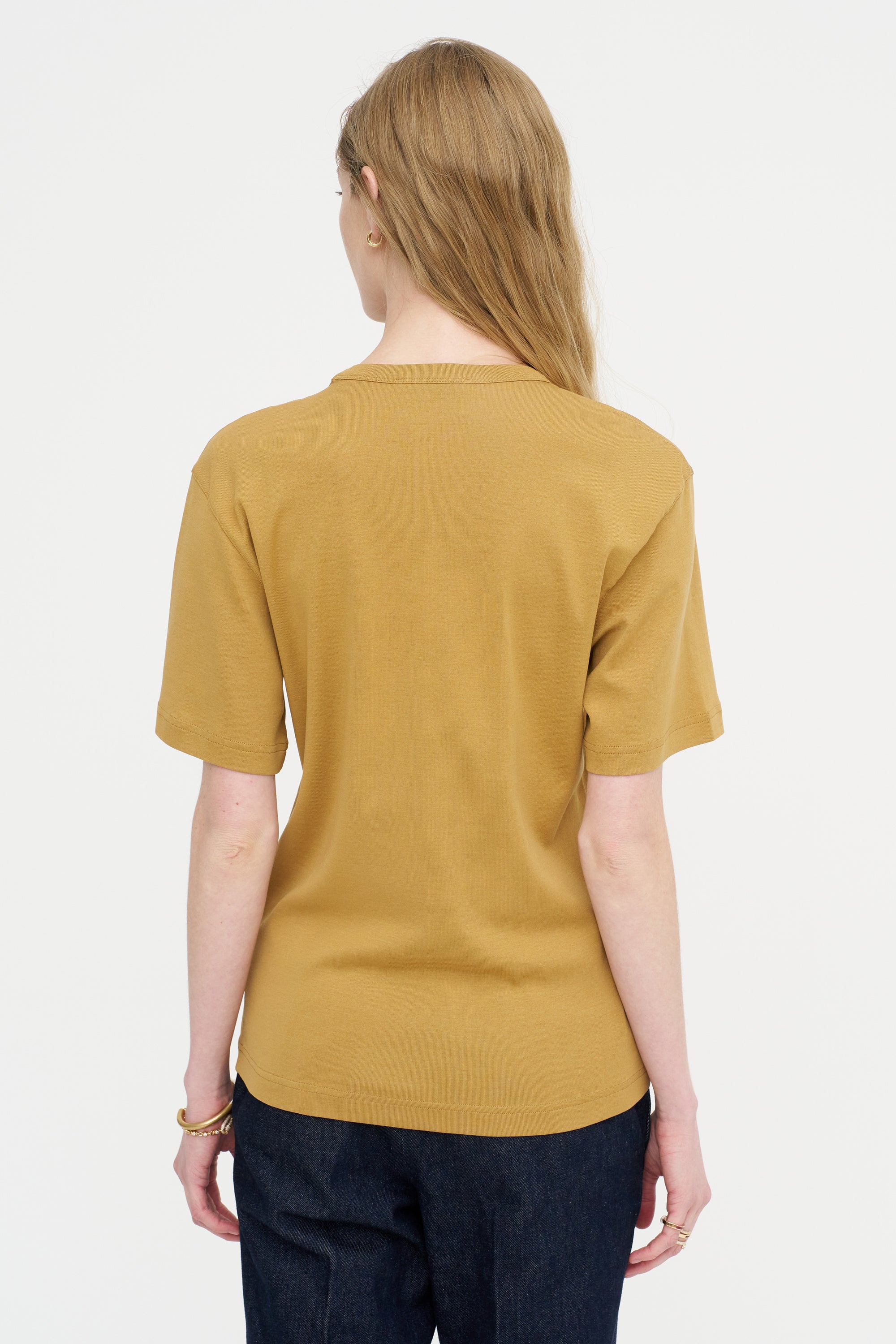 Rib T-Shirt, Ochre