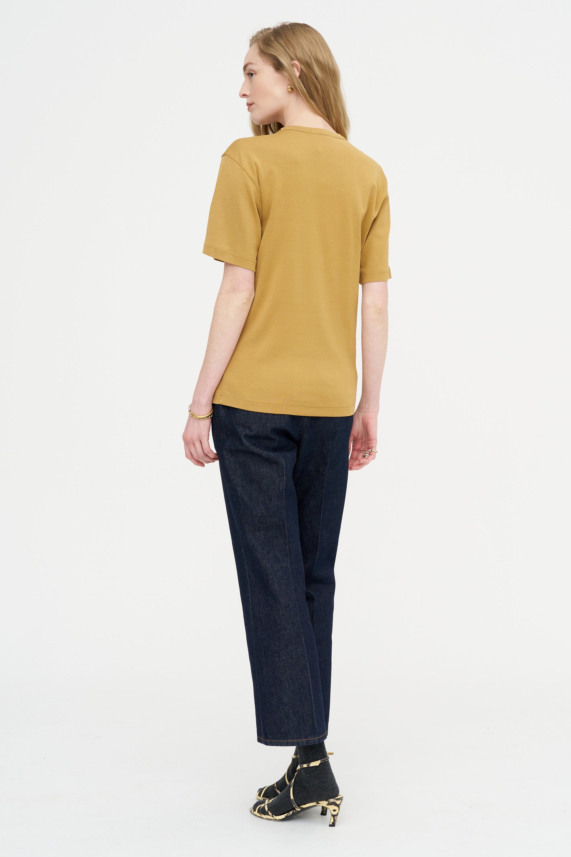 Rib T-Shirt, Ochre