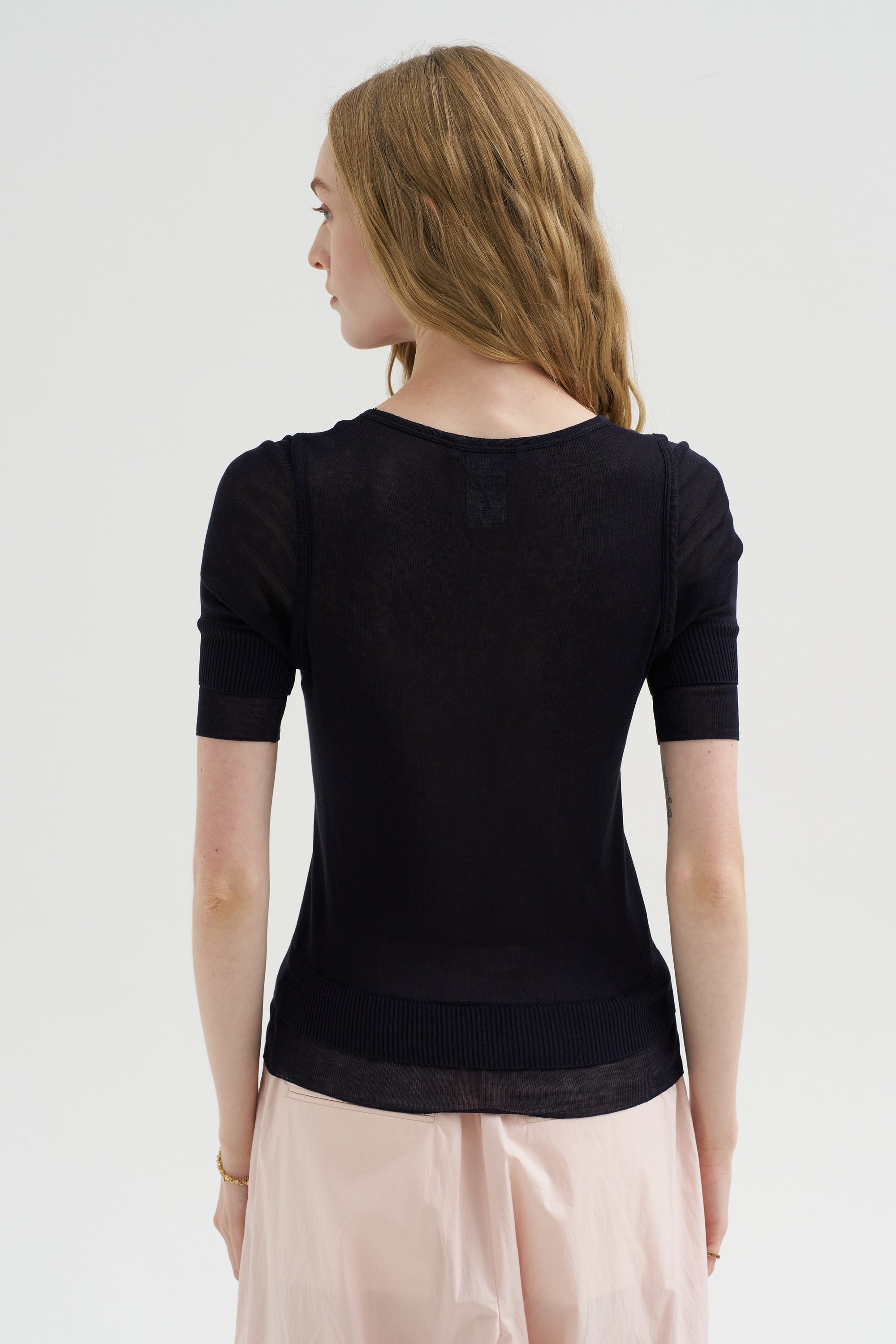 Seamless Trompe L'oeil Top, Midnight