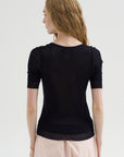 Seamless Trompe L'oeil Top, Midnight