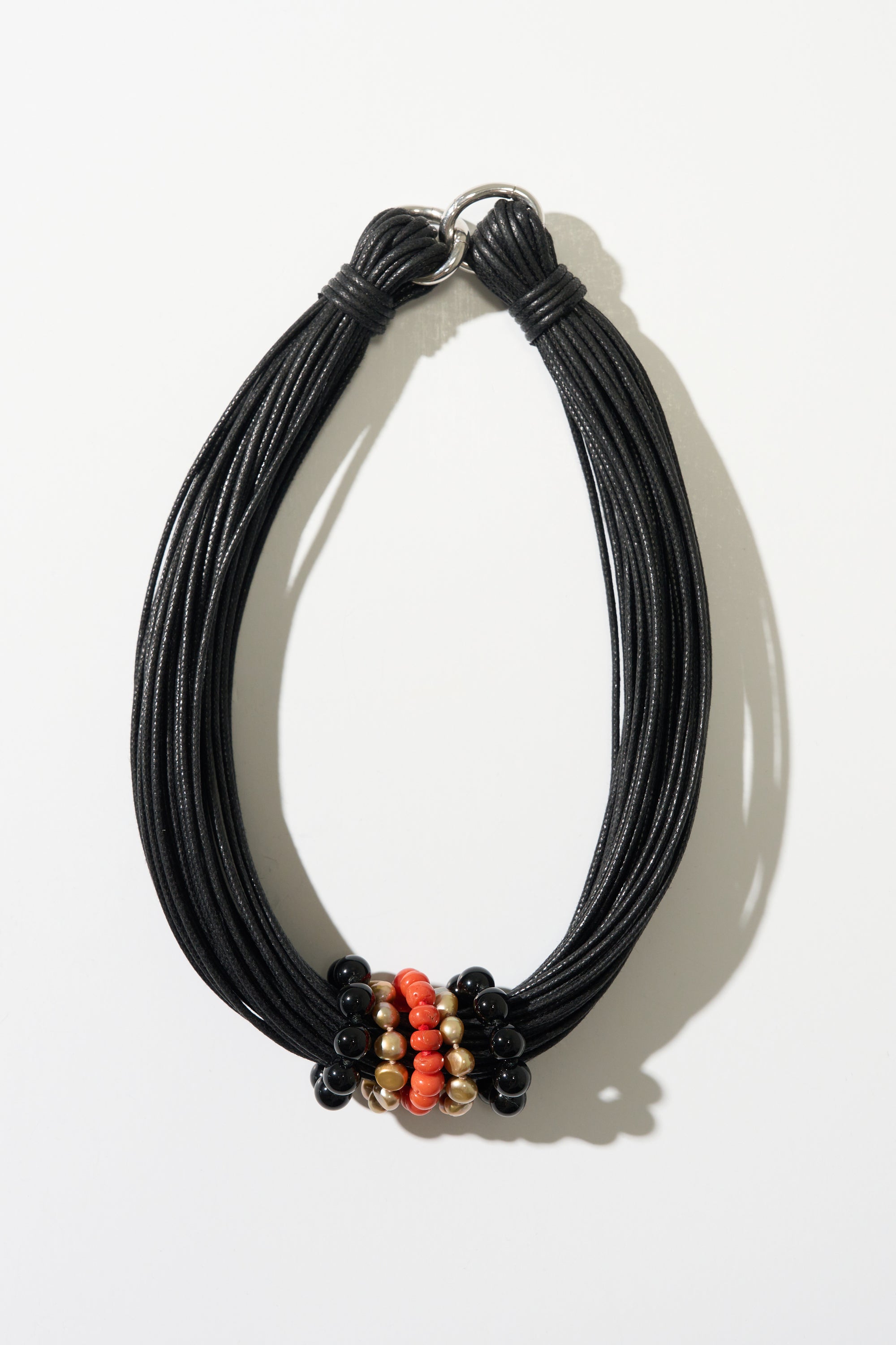 Dunand Sculptural Necklace, Red Coral