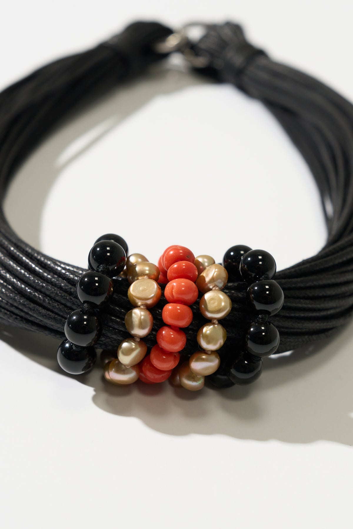 Dunand Sculptural Necklace, Red Coral